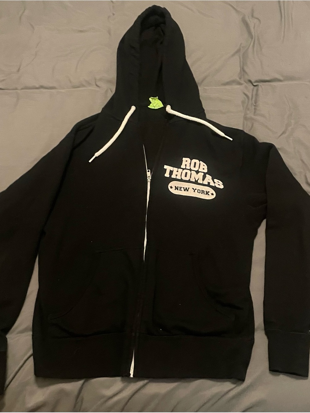 Rob Thomas New York Black Zip-Up Hoodie